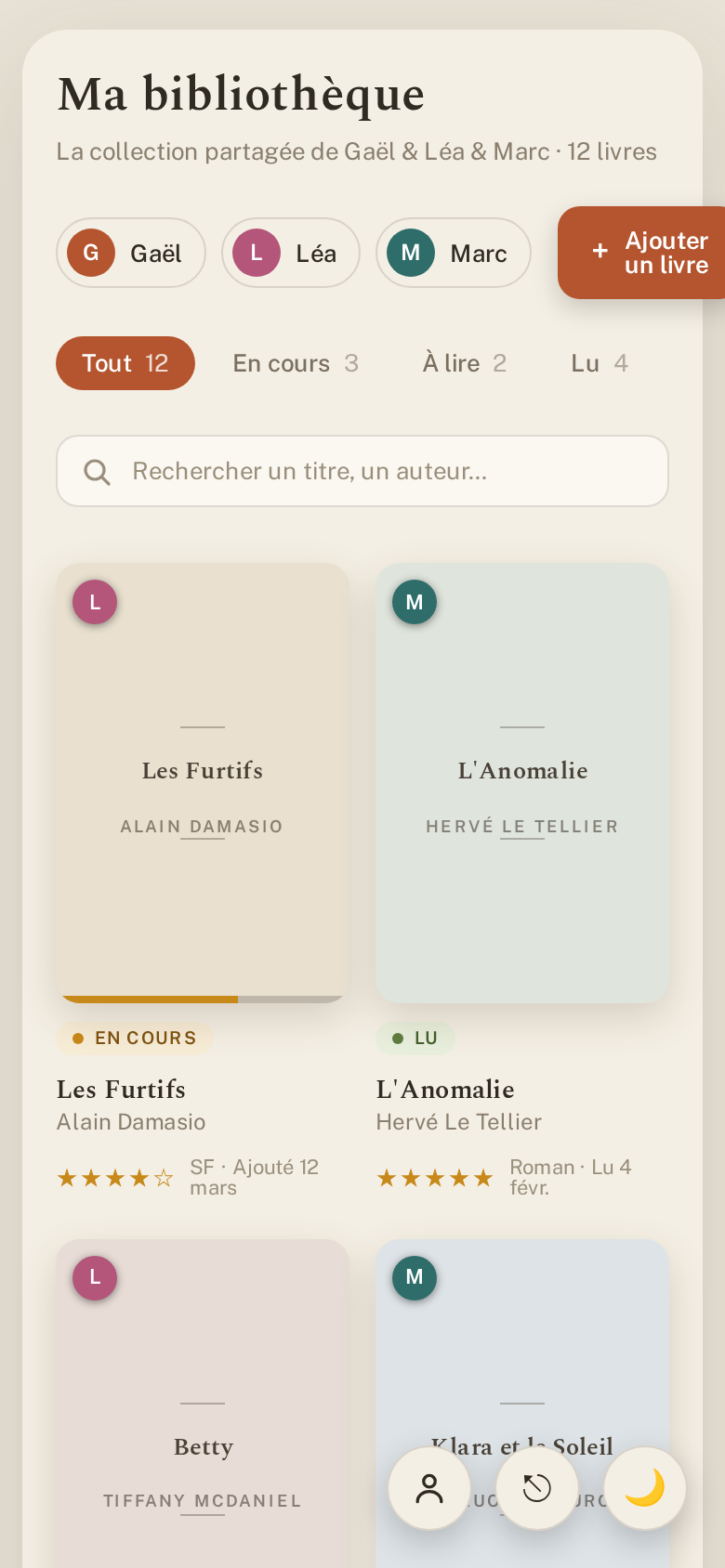 Ma bibliothèque