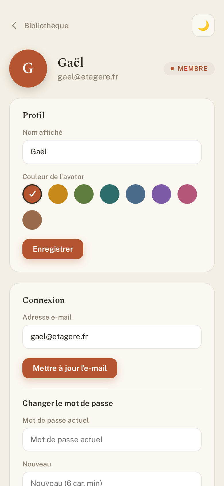 Mon compte