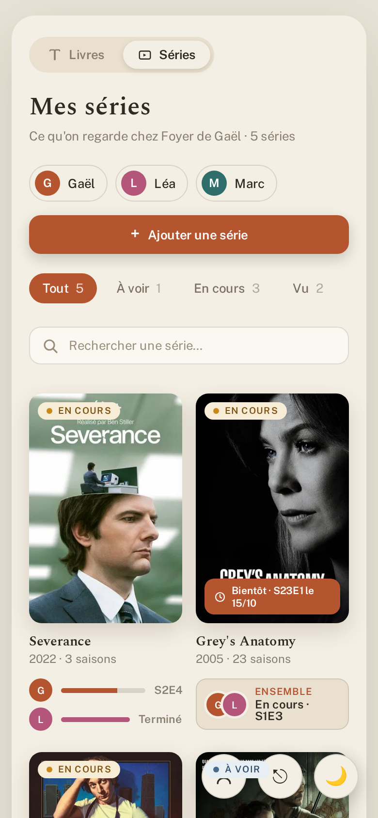 Mes séries